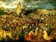 Pieter Bruegel vagen till golgata USA oil painting artist